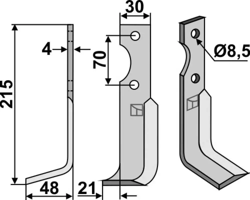Fräsmesser 215x30mm, links
